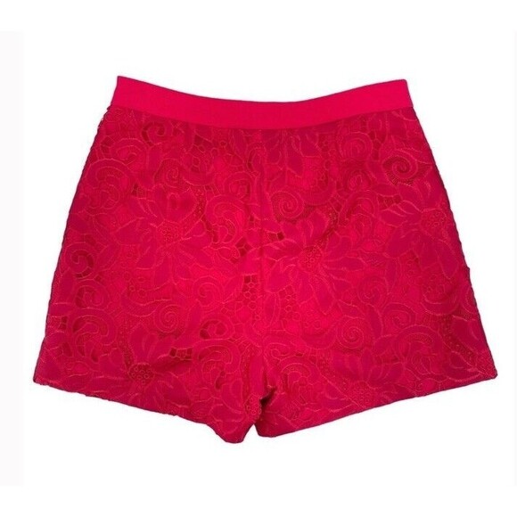 GUESS Marciano Shorts The Weekend Lace Applique Short Chenile Rose Red Classy 8 - Picture 3 of 14